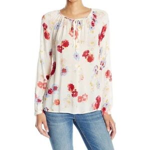 Lucky Brand long sleeve floral blouse size small 🍀🍀🍀
